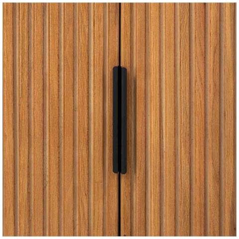 Credenza Con 2 Cassetti E 2 Ante In Legno E Metallo Nero 80x39,5x89 - Foto 8