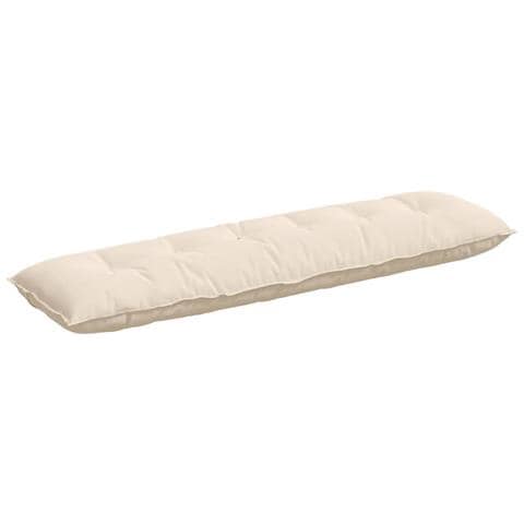 Cuscino per Schiena Beige 180 x 50 cm Tessuto in Microfibra - Foto 1