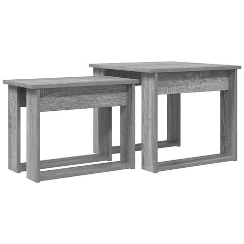 Set di Tavolini da Caffè 2 pcs Grigio Sonoma Legno multistrato - Foto 1