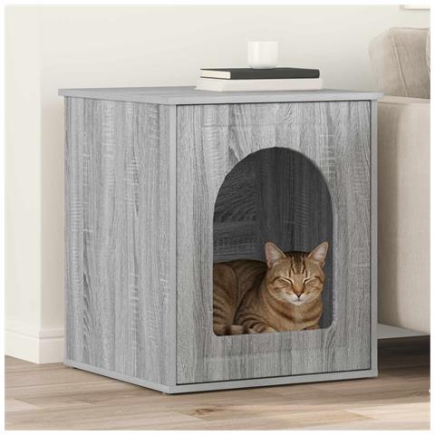 Casa per Gatti Grigio Sonoma 53 x 52 x 62 cm Legno multistrato - Foto 2