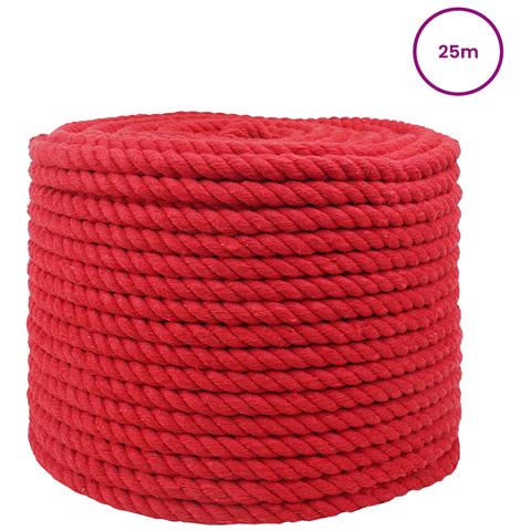Corda Rosso 1,2 x 1,2 x 2500 cm Cotone - Foto 2