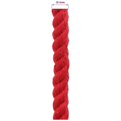 Corda Rosso 1,2 x 1,2 x 2500 cm Cotone - Foto 5