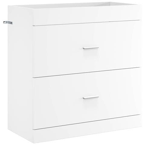 Mobiletto da Bagno Sotto Lavabo Bianco 78,5 x 37,5 x 81 cm - Foto 1