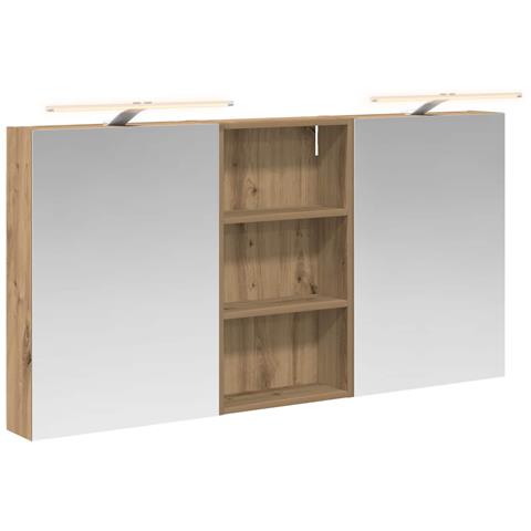 Set di Armadi da Bagno con lo scaffale 3 pcs 140 x 14,5 x 70 cm - Foto 1