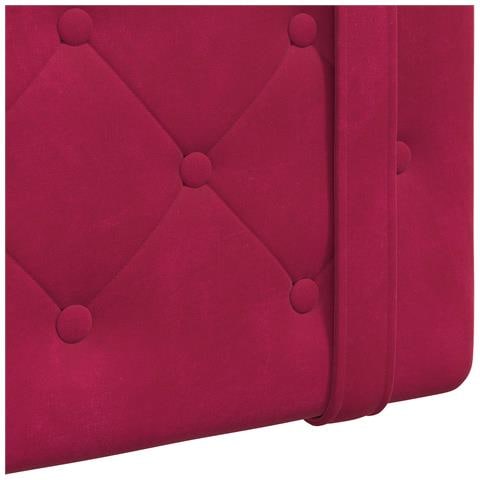 Testiera sospesa Con luce LED Rosso Vino Velluto - Foto 9