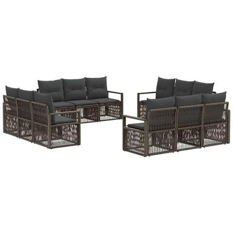 Set Divano da Giardino 12 pcs Grigio polyrattan - Foto 1
