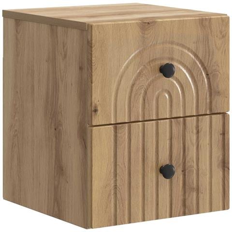Mobiletto da notte a muro Rovere Artigianale 33 x 34,5 x 40 cm - Foto 1