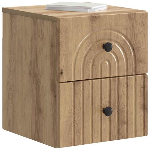 Mobiletto da notte a muro Rovere Artigianale 33 x 34,5 x 40 cm - Foto 2