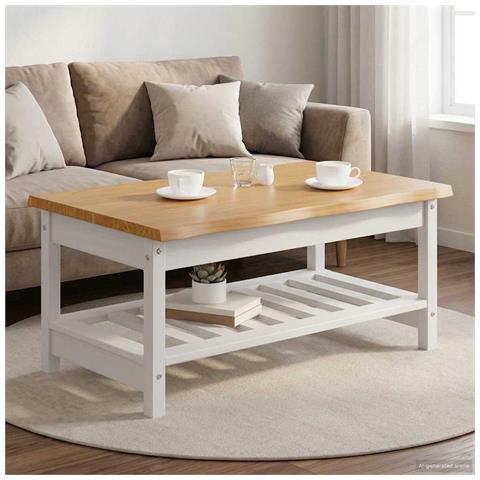 Tavolino da salotto EKAI Bianco 100 x 60 x 45,5 cm - Foto 2