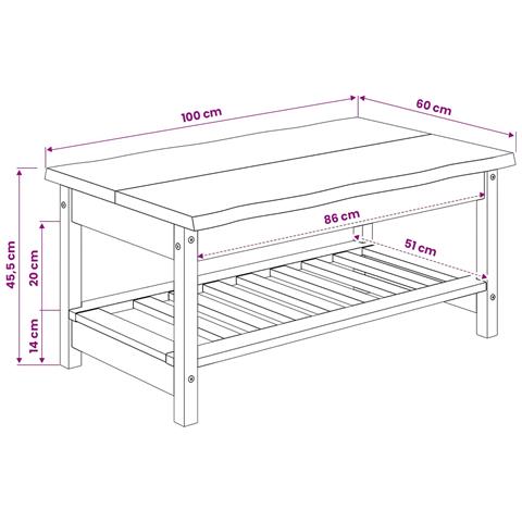 Tavolino da salotto EKAI Bianco 100 x 60 x 45,5 cm - Foto 9