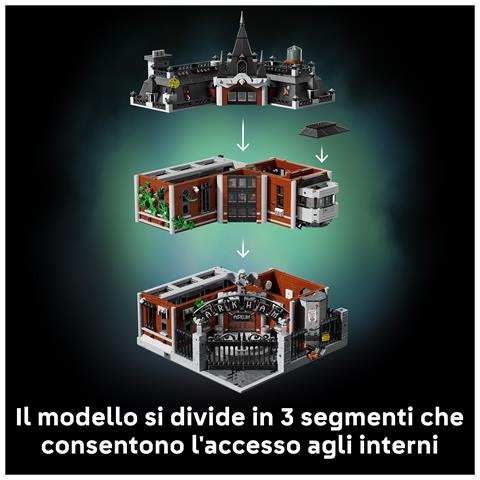 DC Batman 76300 Arkham Asylum, Costruzione per Adulti da Esposizione con 16 Minifigure, Regalo da Collezione per i Fan - Foto 2