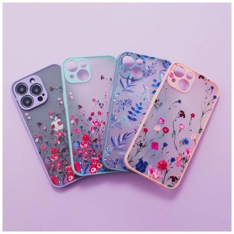 Custodia Design Per Iphone 12 Pro, Floreale, Azzurro Chiaro - Foto 7