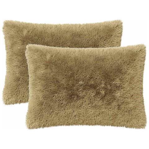 Cuscino con cuscino HEERLEN 6 pz Grigio Chiaro Fleece PV - Foto 1