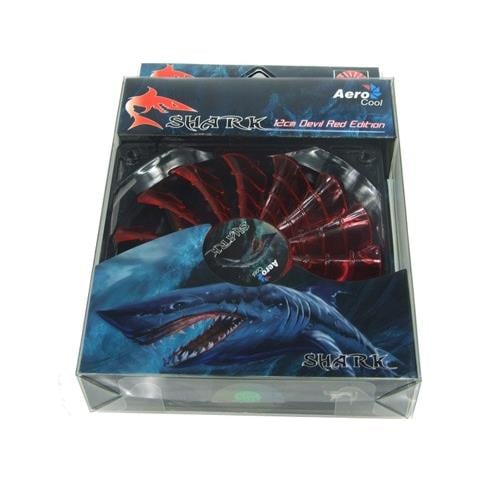 Shark Fan Evil Black Edition 12cm, Ventilatore, Computer case, 12 cm, Nero, Arancione, Trasparente, 0,3A, 12V - Foto 6