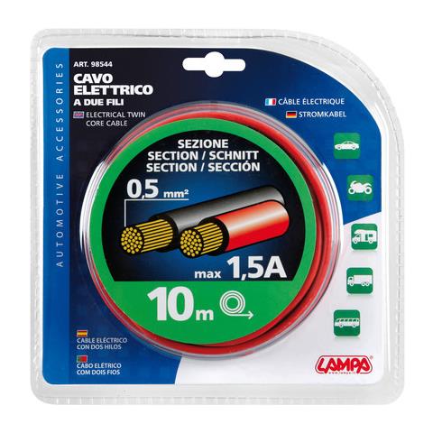 Cavo Elettrico A 2 Fili 10m X 0,50 Mm2 - Foto 2