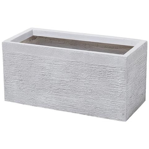 Vaso Rettangolare Bianco Da Esterno 50 X 23 X 24 Cm Myra - Foto 1