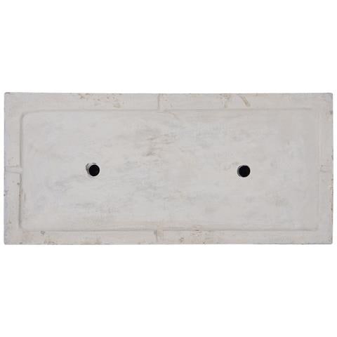 Vaso Rettangolare Bianco Da Esterno 50 X 23 X 24 Cm Myra - Foto 32