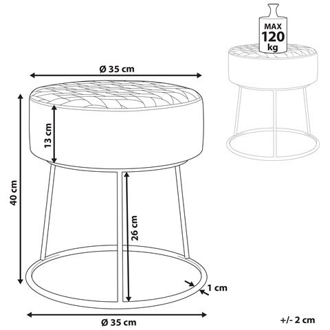 Sgabello Grigio Scuro Delco - Foto 13