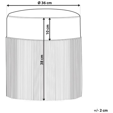 Pouf In Velluto Beige Virginia - Foto 18