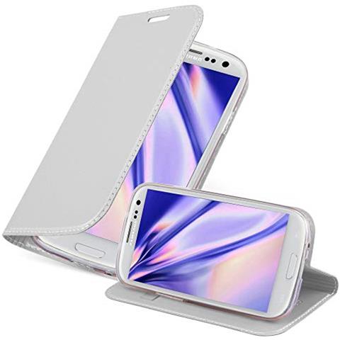 Custodia Compatibile Con Samsung Galaxy S3 / S3 Neo In Classy Argento - Coperchio Protettiva Con Chiusura Magnetica, Funzione Stand E Tasca Per Le Carte - Foto 1