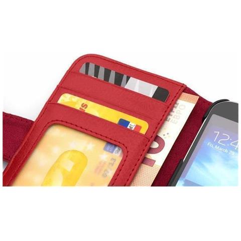 Custodia Compatibile Con Samsung Galaxy Note 4 In Rosso Cremisi - Coperchio Protettivo Con Chiusura Magnetica E 3 Slot Per Carte - Foto 8