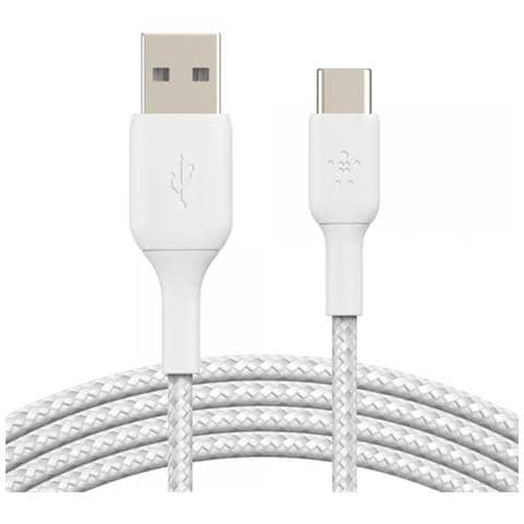 Cavo Intrecciato Da Usb-c A Usb-a 0.15m - Bianco - Foto 1