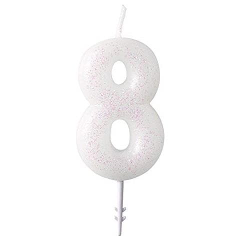 9904383 - Candela Con 8 Cifre, Colore: Bianco / rosa - Foto 1
