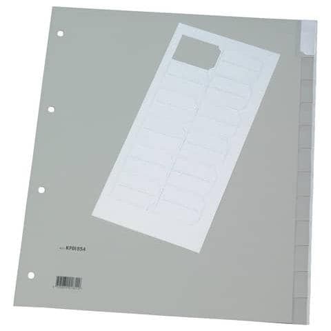 Divisore Personalizzabile Grigio 24,5x29,7 Cm Ppl 12 Pagine Kf01854 - Foto 1