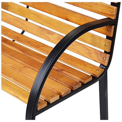 Panca In Legno 2 Posti Panchina Da Esterno Giardino Balcone - Foto 8