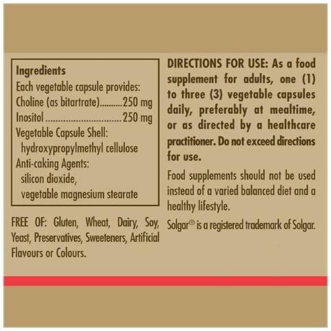 Colina 250 Mg / Inositolo 250 Mg 50 Capsule Vegetali - Foto 2
