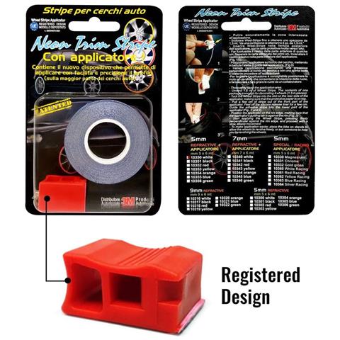 Wheel Trim Strisce Adesive Racing Per Cerchi Auto Con Applicatore, Blu, 5 Mm X 6 Mt - Foto 2