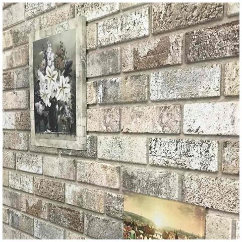 Pannelli Murali 3D con Design a Mattoni Sabbia 10 pz EPS - Foto 8