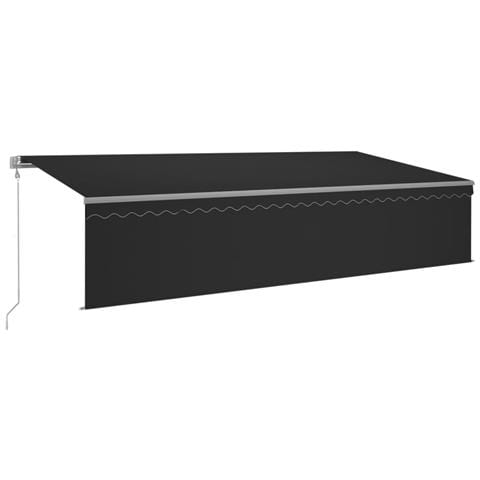 Tenda da Sole Retrattile Automatica con Parasole 6x3m Antracite - Foto 1