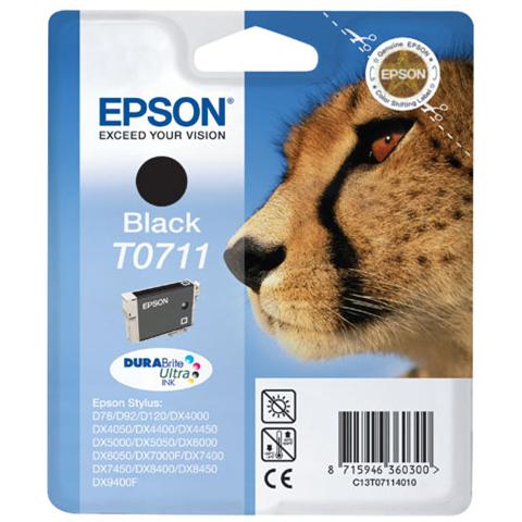 T0711, Nero, Stylus D120 Stylus D120 Network Edition Stylus D78 Stylus D92, Ad inchiostro, 7.4 ml - Foto 1