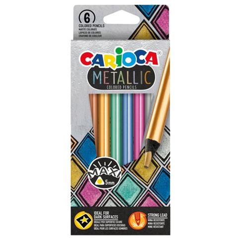 Matite Colorate Carioca 43012 Metallic Maxi Colori Assortiti Metal - Foto 1