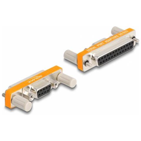 66983 Adattatore Per Inversione Del Genere Dei Cavi D-sub 9 Pin D-sub 25 Pin Arancione, Argento - Foto 1