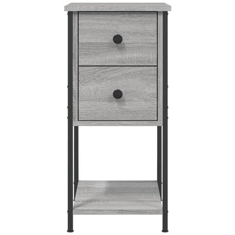 Comodino Grigio Sonoma 32x42x70 Cm In Legno Multistrato - Foto 2