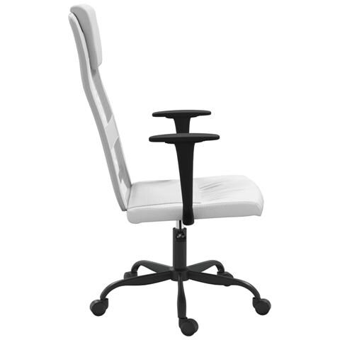 Sedia da Ufficio Altezza Regolabile Bianca in Rete e Similpelle - Foto 9