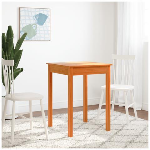 Tavolo Da Pranzo Marrone Cera In Legno Massello Di Pino - Foto 3