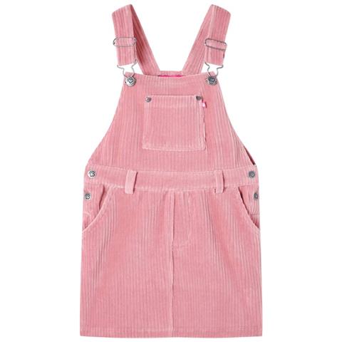 Abito Scamiciato Da Bambina Velluto A Coste Rosa Chiaro 116 - Foto 1