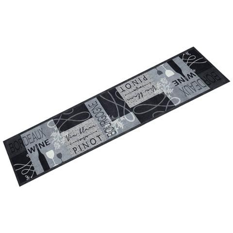 Tappeto Da Cucina Lavabile Grigio Vino 60x300 Cm In Velluto - Foto 1