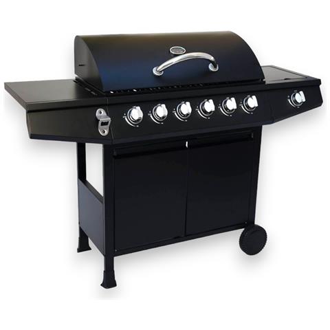 Barbecue A Gas Gpl In Acciaio 6 Bruciatori + Fornello Laterale Lapillo Magnum - Foto 7