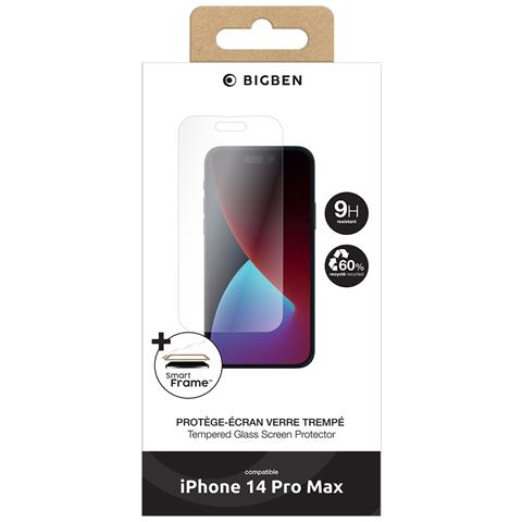 Salvadisplay Per Iphone 14 Pro Max In Vetro Temperato Con Smartframe, Trasparente - Foto 5