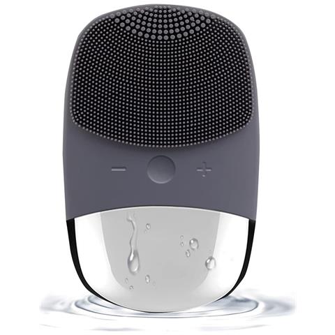 Spazzola Per La Pulizia Del Viso, Scrubber Elettrico Per Il Viso Impermeabile In Silicone Morbido 3 In 1, Spazzola Per Il Viso Vibrante Sonica Impermeabile Ipx7 Ricaricabile Tramite Usb Per Pulizia Profonda, Esfoliante Delicato E Massaggio - Grigio - Foto 1