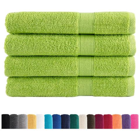 Asciugamani Premium SOLUND 4 pz Verdi 100x200 cm 600 g /m² - Foto 2