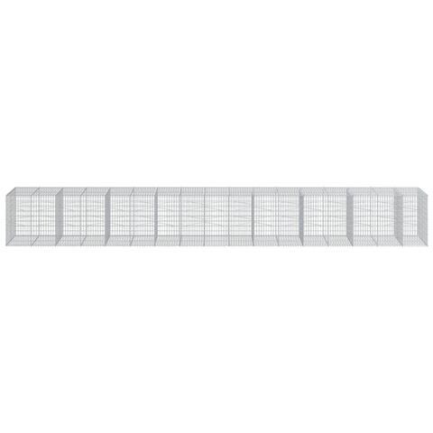 Cesto Gabbione Con Copertura 950x100x100 Cm In Ferro Zincato - Foto 3