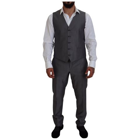 Abito Grigio Sicilia Slim Fit 3 Pezzi - It44 - Xs - Foto 2