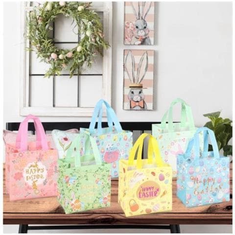 Sacchetti Con Motivo A Uovo Di Pasqua Set Di 12 Pezzi - Foto 2