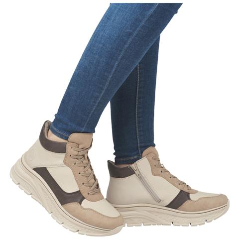 Beige Casual Closed Ladies Mid Height Boots Stivaletti Pelle Sintetica Scarpe Donna Beige Eu 38, 48002-60 - Foto 2
