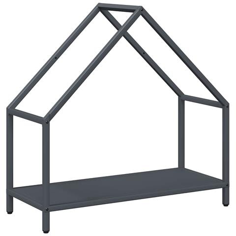Rastrelliera per Legna da Ardere Antracite 60x25x60 cm - Foto 1